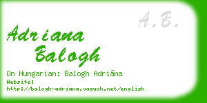 adriana balogh business card
